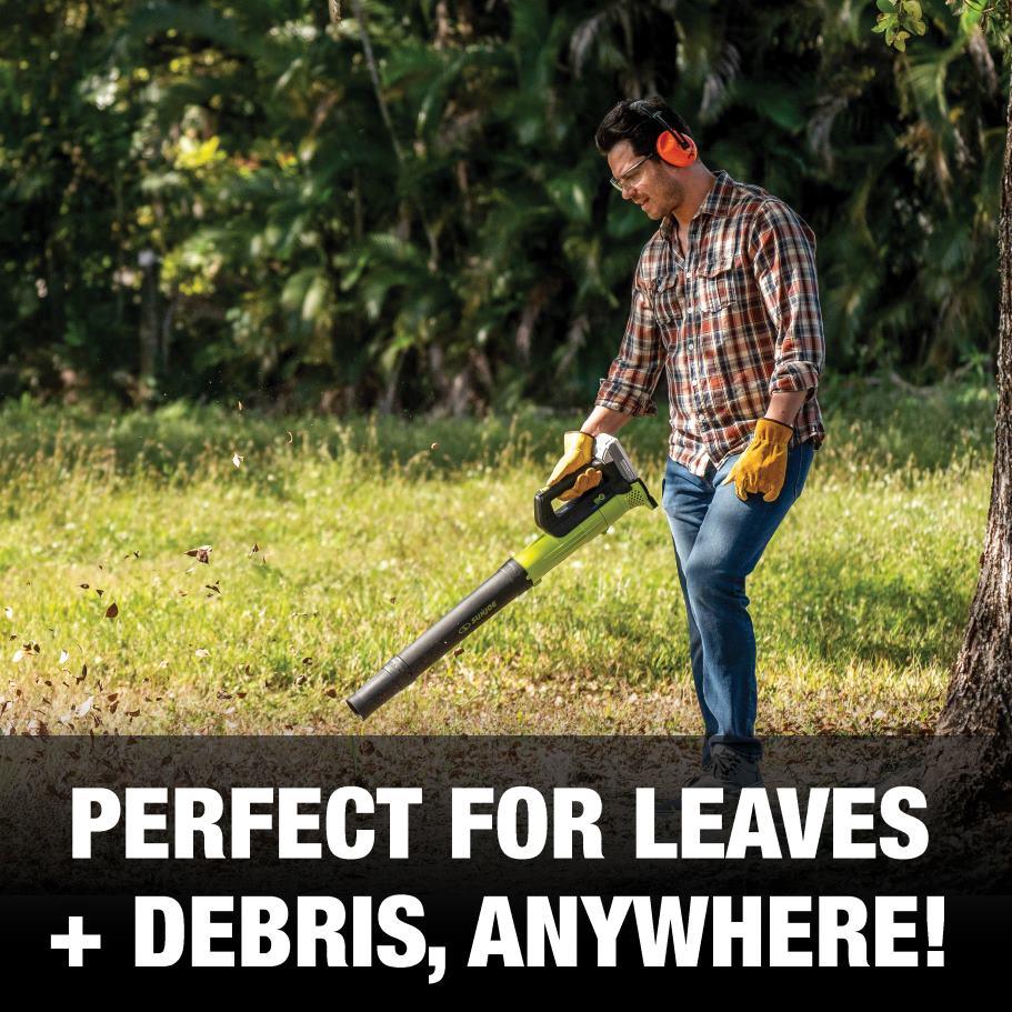 Tools | Sun Joe 24V-TB-LTE 24-Volt* IONMAX Cordless Compact Turbine Jet Blower Kit | 100-MPH | 280-CFM | W/ 2.0-Ah Battery + Charger X862F145
