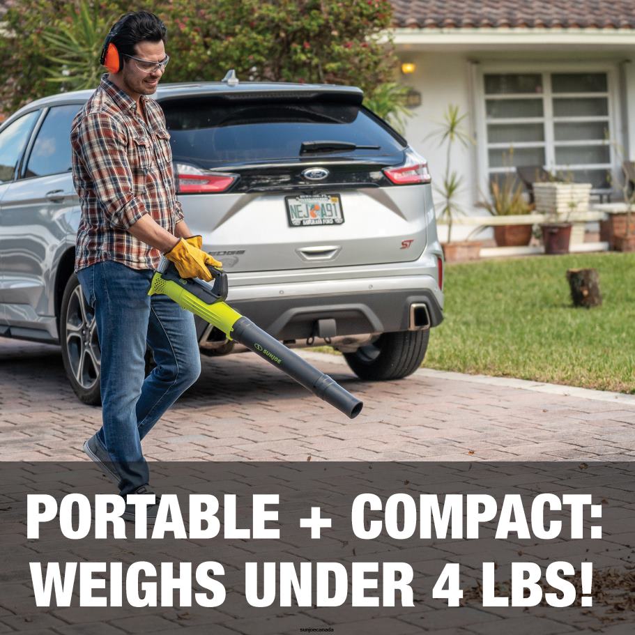 Tools | Sun Joe 24V-TB-LTE 24-Volt* IONMAX Cordless Compact Turbine Jet Blower Kit | 100-MPH | 280-CFM | W/ 2.0-Ah Battery + Charger X862F145