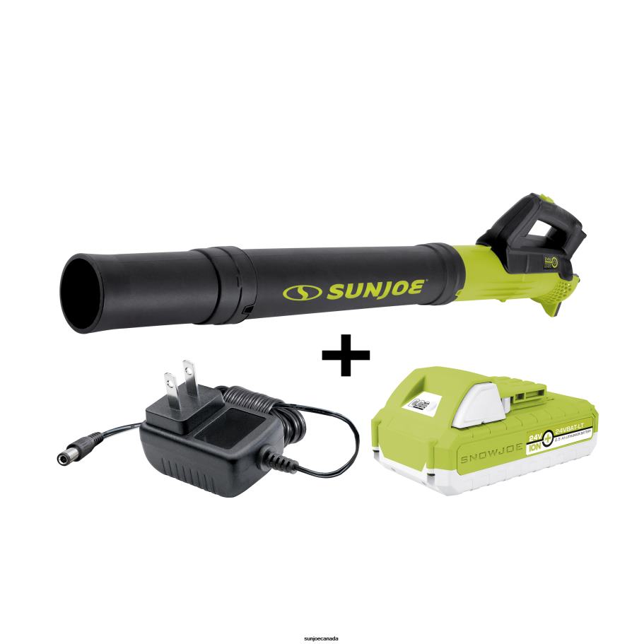 Tools | Sun Joe 24V-TB-LT 24-Volt* IONMAX Cordless Compact Turbine Jet Blower Kit | W/ 2.5-Ah Battery and Charger | 100-MPH | 280-CFM X862F346