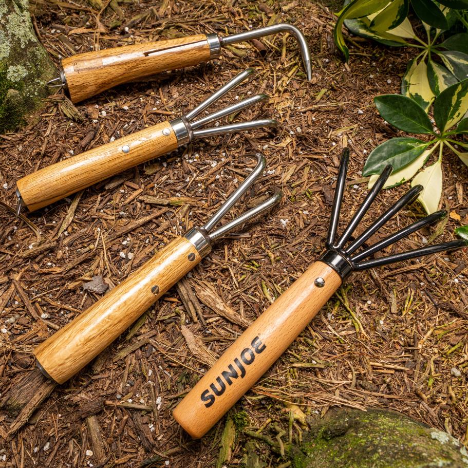 Tools | Sun Joe NISAKU NJP555 KUMADE GOHONDUME Japanese Steel Garden Claw Rake and Cultivator X862F642