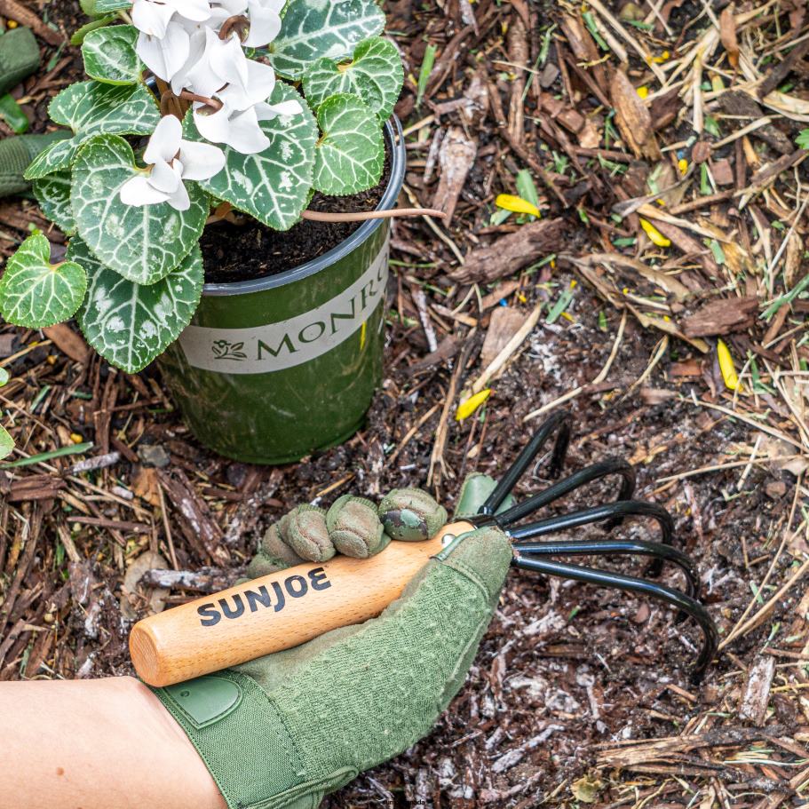 Tools | Sun Joe NISAKU NJP555 KUMADE GOHONDUME Japanese Steel Garden Claw Rake and Cultivator X862F642