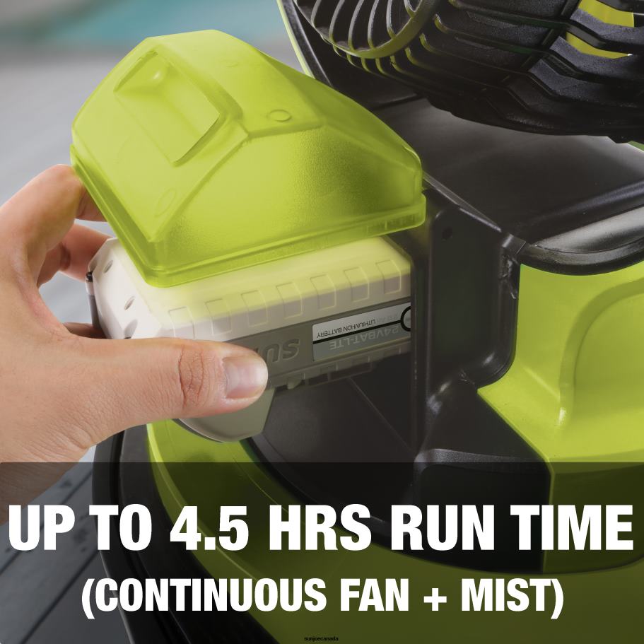 Tools | Sun Joe 24V-MSTFAN-LTE 24-Volt* IONMAX Cordless Indoor/Outdoor Misting Fan Kit W/ 6-Gallon Portable Bucket | 60 Sq. Ft. Coverage | W/ 2.0-Ah Battery + Charger X862F189
