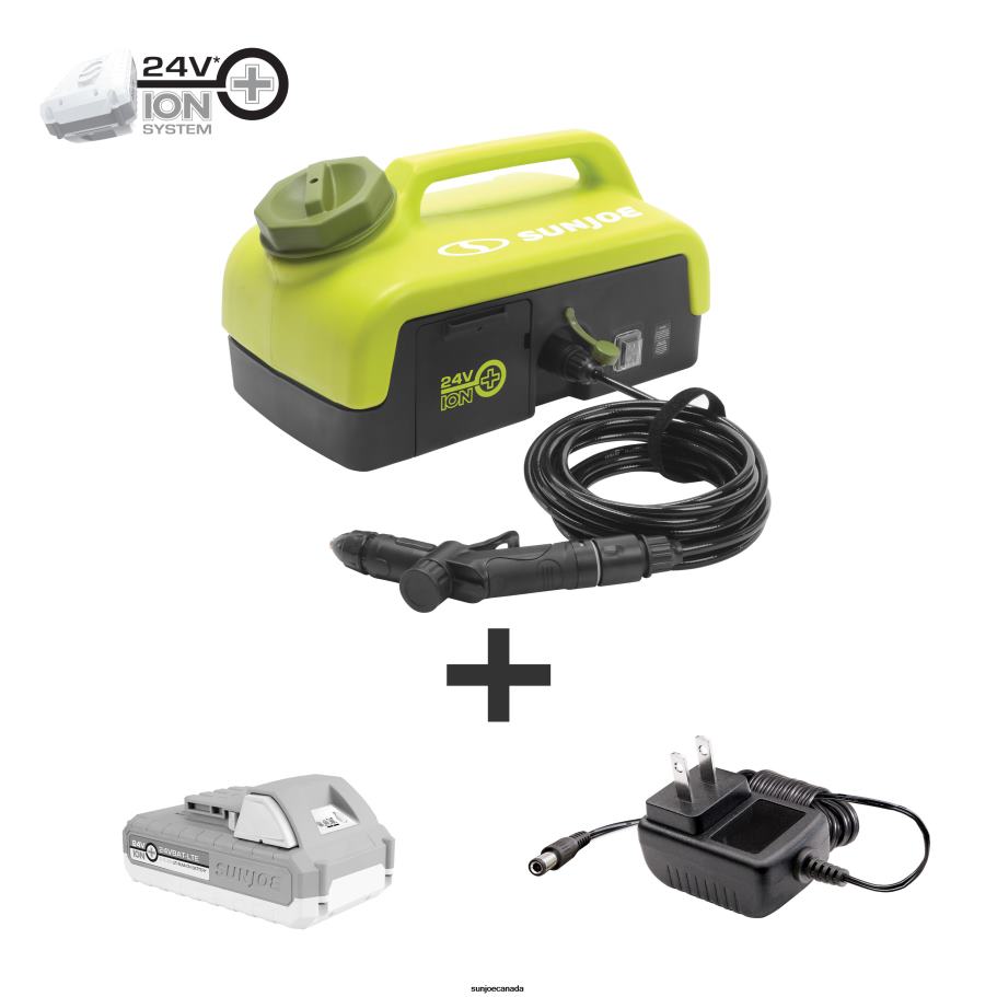 Tools | Sun Joe 24V-PSW25 24-Volt* IONMAX Cordless Go-Anywhere Portable Sink/Shower Spray Washer Kit | 116 PSI Max* | 1.5 GPM Max* | 2.5 Gal | W/ 2.0Ah Battery + Charger X862F192