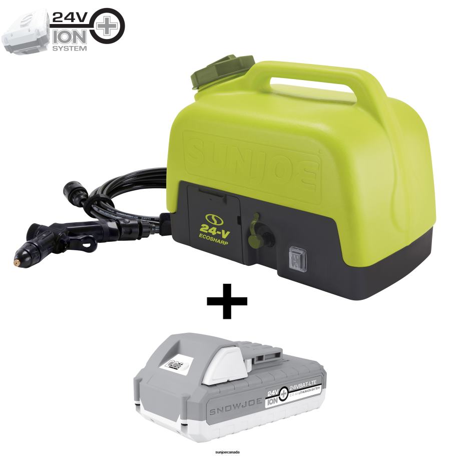 Tools | Sun Joe WA24C-LTE 24-Volt* IONMAX Cordless Go-Anywhere Portable Sink/Shower Spray Washer Kit | 5 Gal | 116 PSI Max* | 1.5 GPM Max* | W/ 2.0Ah Battery + Charger X862F156