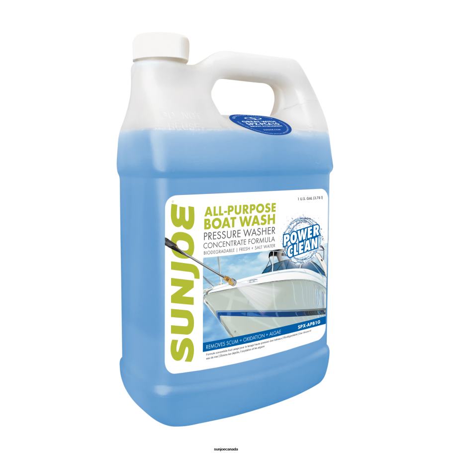 Tools | Sun Joe SPX-APBW1G All Purpose Boat Wash for Pressure Washer | Safe for Fiberglass, Wood, Metal, and More | 1 Gallon X862F666