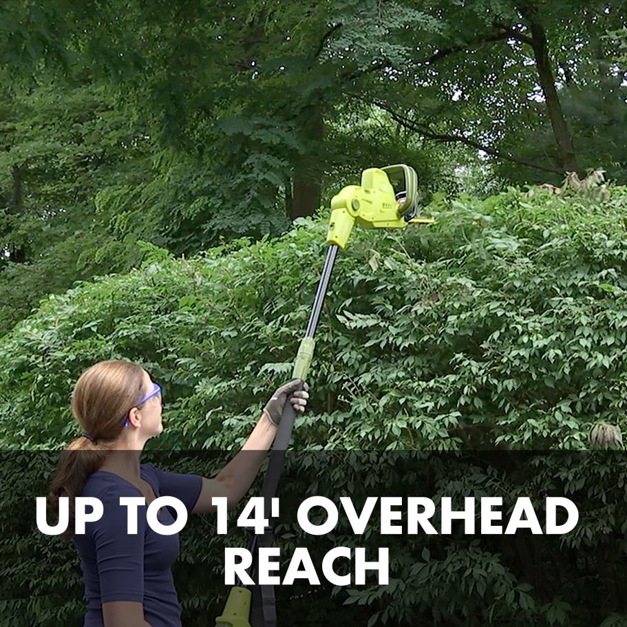 Tools | Sun Joe SJH902E Electric Telescoping Pole Hedge Trimmer | Multi-Angle Head | 21-Inch | 4-Amp X862F419