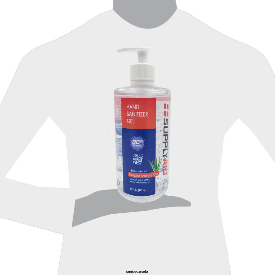 Tools | Sun Joe SupplyAID Hand Sanitizer Gel W/ Soothing Aloe | 4-Pack Bundle | 16-oz | FDA # 74035-1051-5 X862F861