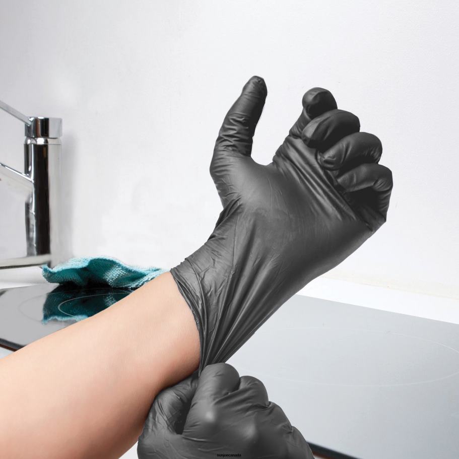Tools | Sun Joe SupplyAID Nitrile Disposable Gloves Powder-Free | 200-Count Bundle | Black | Large X862F517