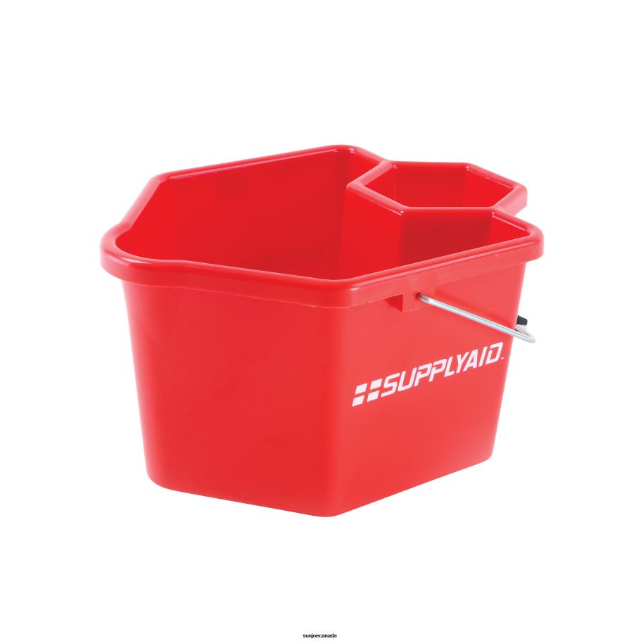 Tools | Sun Joe SupplyAID RRS-6QSCS Commercial 6-Quart Heavy Duty, Corrosive-Resistant Sanitizing Bucket | Includes Bonus 25 Oz Spray Bottle | Easy Pour Spout X862F516