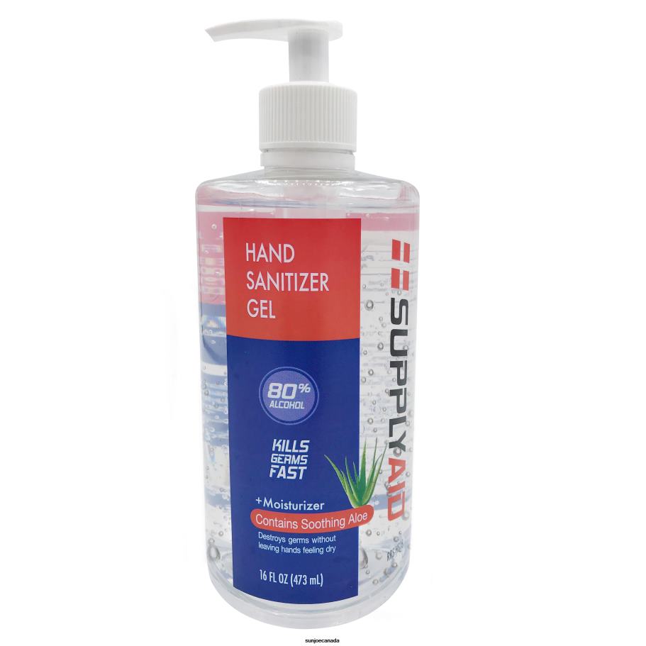 Tools | Sun Joe SupplyAID RRS-HS16 80% Alcohol Hand Sanitizer Gel w/ Soothing Aloe | FDA # 74035-1051-5 | 16-Oz X862F508