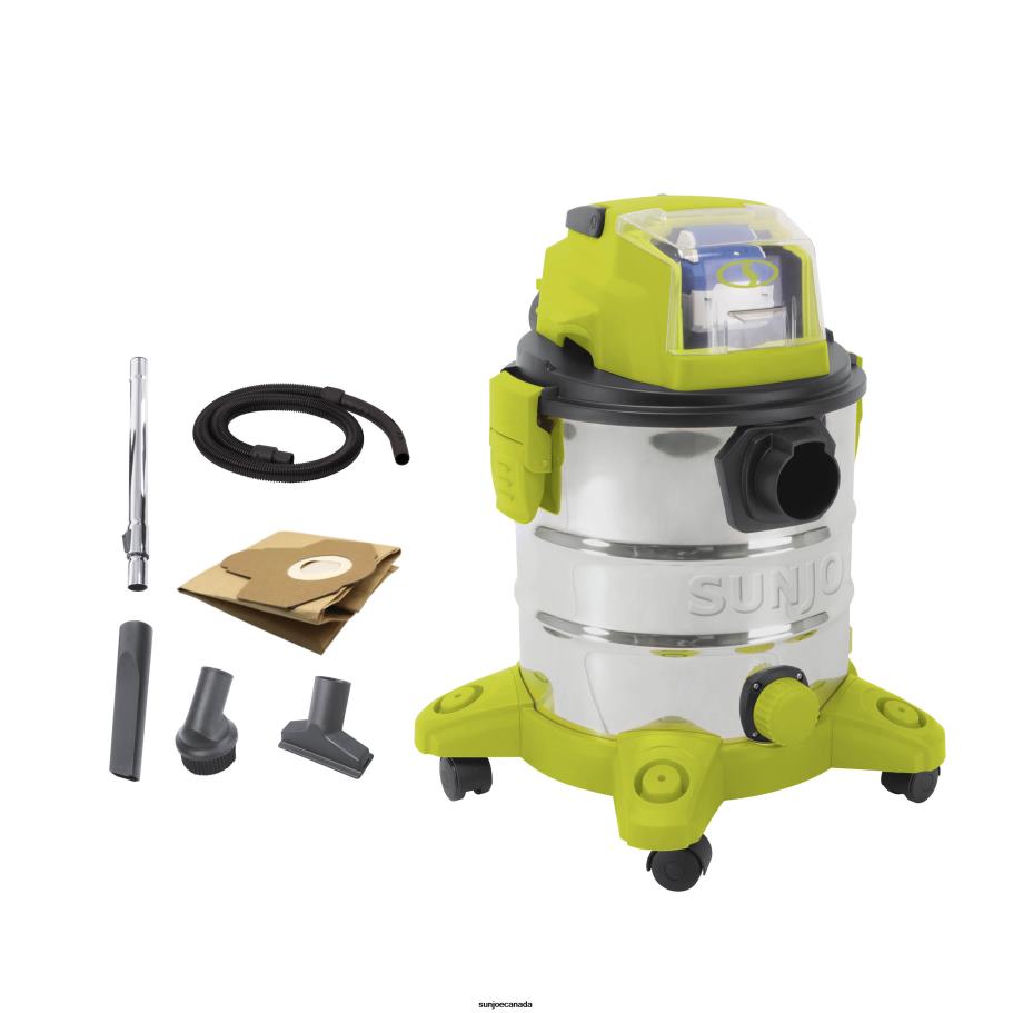 Tools | Sun Joe 24V-WDV6000-CT 24-Volt IONMAX Cordless Portable Stainless Steel Wet/Dry Vacuum | 5.3 Gal | Tool Only X862F671