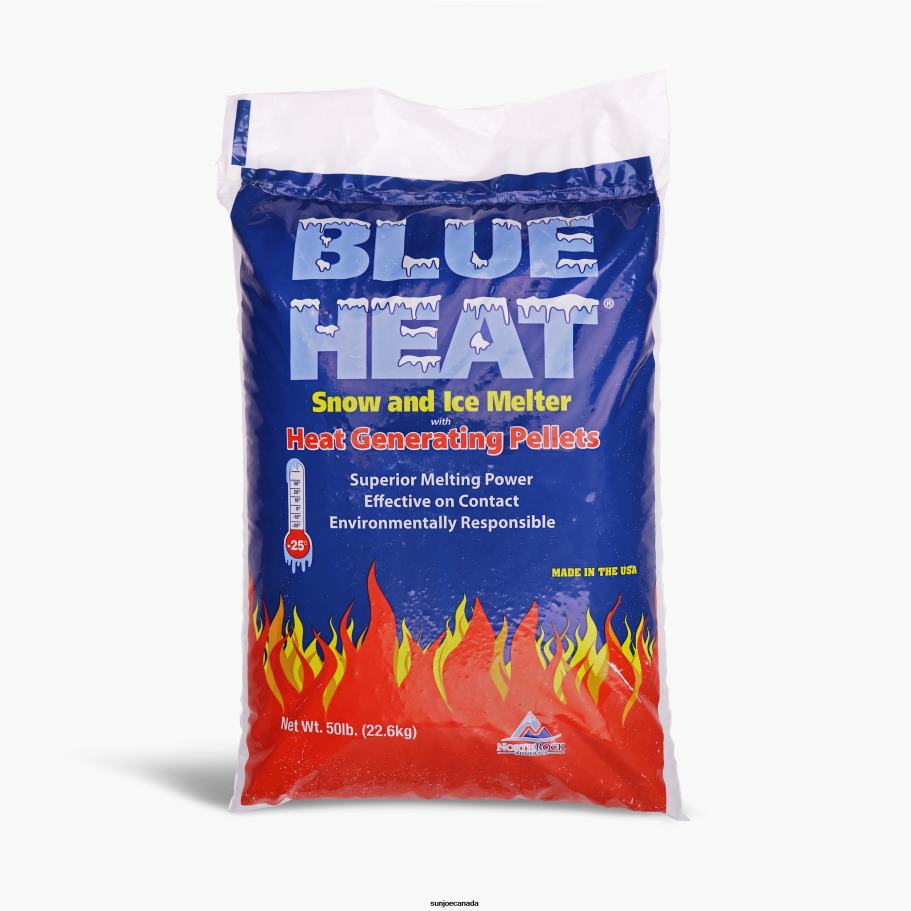 Tools | Sun Joe Blue Heat Calcium Blend Ice and Snow Melt + Deicer W/ Heat Generating Pellets | 50 Lb. Bag | Works to -25 degrees Fahrenheit X862F48