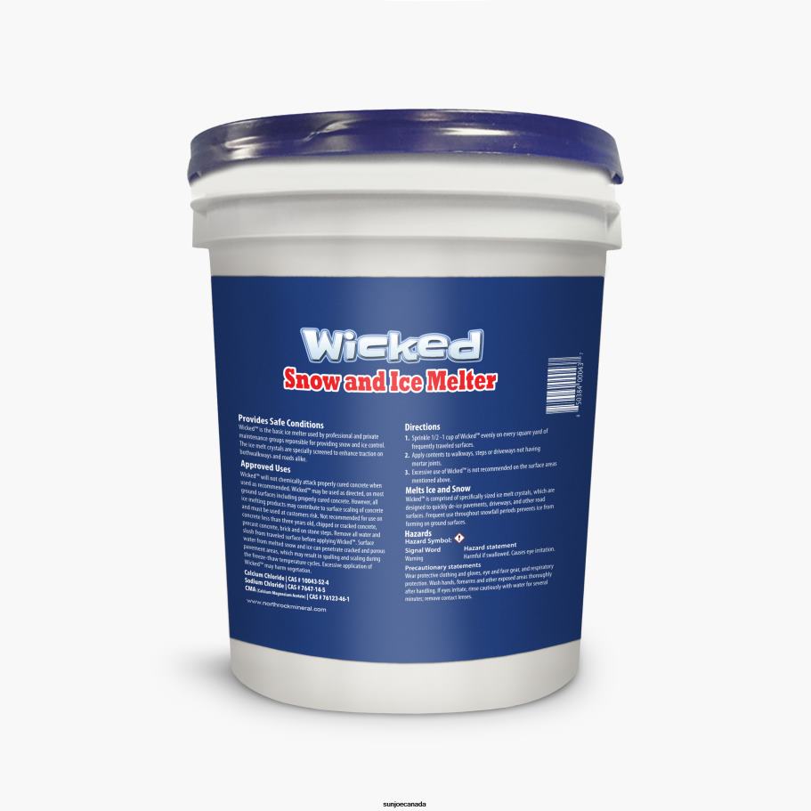 Tools | Sun Joe Wicked Ice and Snow Melt + Deicer | 50 Lb. Round Pale | Works to -15 degrees Fahrenheit X862F52
