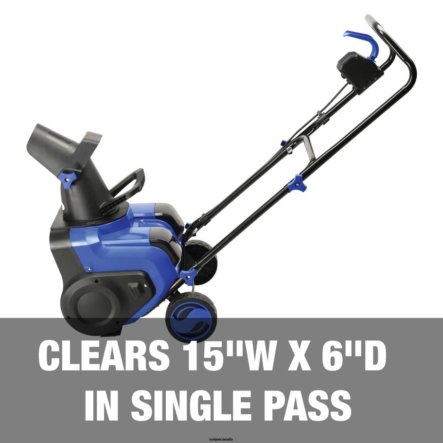 Tools | Sun Joe Snow Joe 24V-X2-SB15 48-Volt* IONMAX Cordless Single-Stage Snow Blower Kit | 15-inch | Brushless 750W Motor | W/ 2 x 4.0-Ah Batteries + Dual Port Charger X862F75