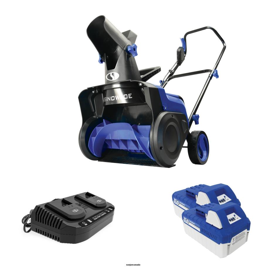 Tools | Sun Joe Snow Joe 24V-X2-SB15 48-Volt* IONMAX Cordless Single-Stage Snow Blower Kit | 15-inch | Brushless 750W Motor | W/ 2 x 4.0-Ah Batteries + Dual Port Charger X862F75