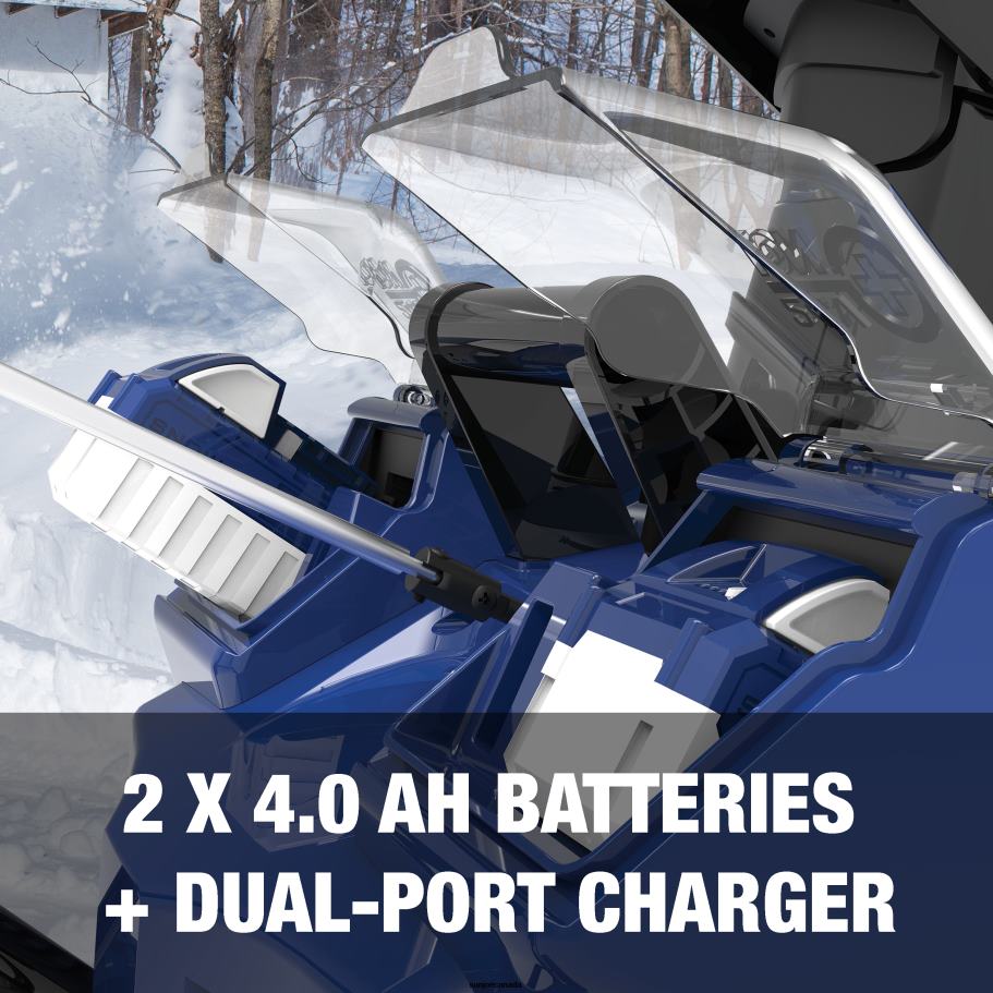 Tools | Sun Joe Snow Joe 24V-X2-SB18 48-Volt* IONMAX Cordless Snow Blower Kit | 18-Inch | W/ 2 x 4.0-Ah Batteries and Charger X862F695