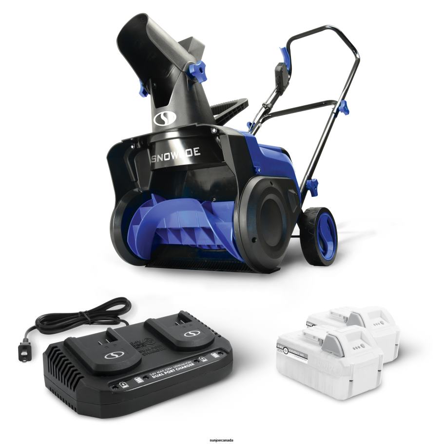 Tools | Sun Joe Snow Joe 48-Volt* IONMAX Cordless Single-Stage Snow Blower Kit | 15-inch | Brushless 750W Motor | W/ 2 x 5.0-Ah Batteries + Dual Port Charger X862F693