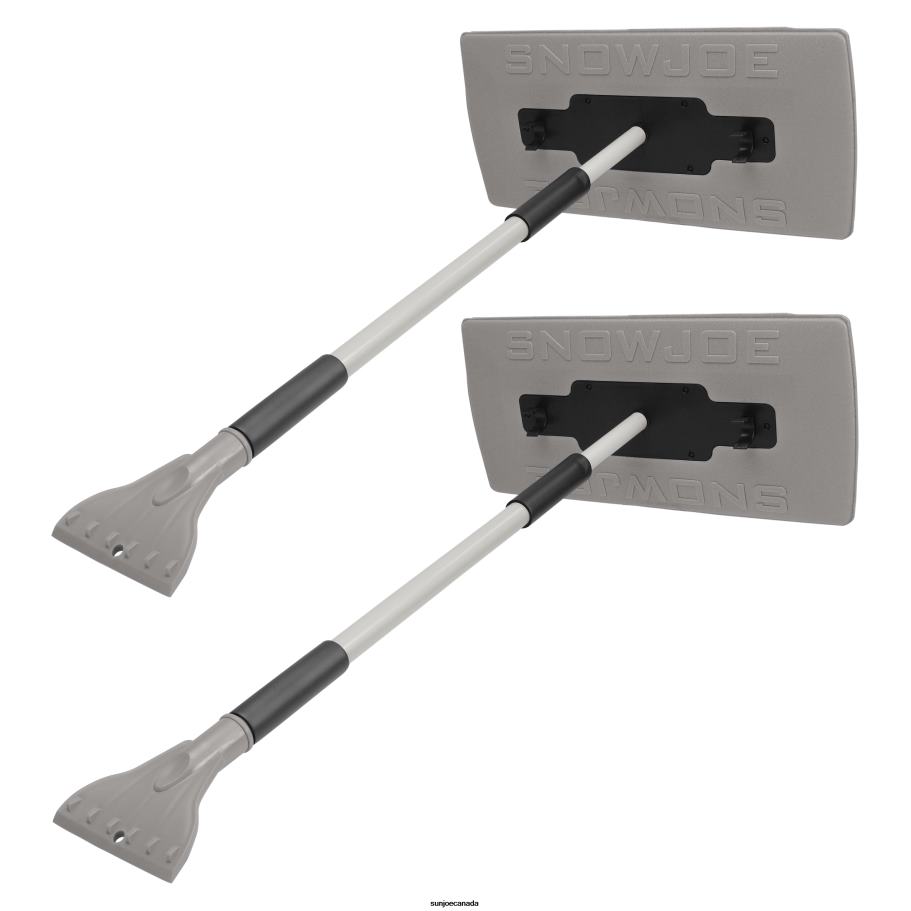 Tools | Sun Joe Snow Joe SJBLZD-JMB-GRY2 Jumbo Telescoping Snow Broom + Ice Scraper | 2-Pack | Gray X862F13