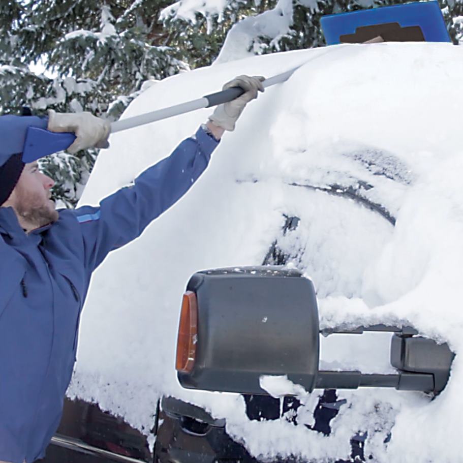 Tools | Sun Joe Snow Joe SJBLZD-JMB-SJB 2-In-1 Telescoping Jumbo Snow Broom + Ice Scraper | 19-in. X862F660