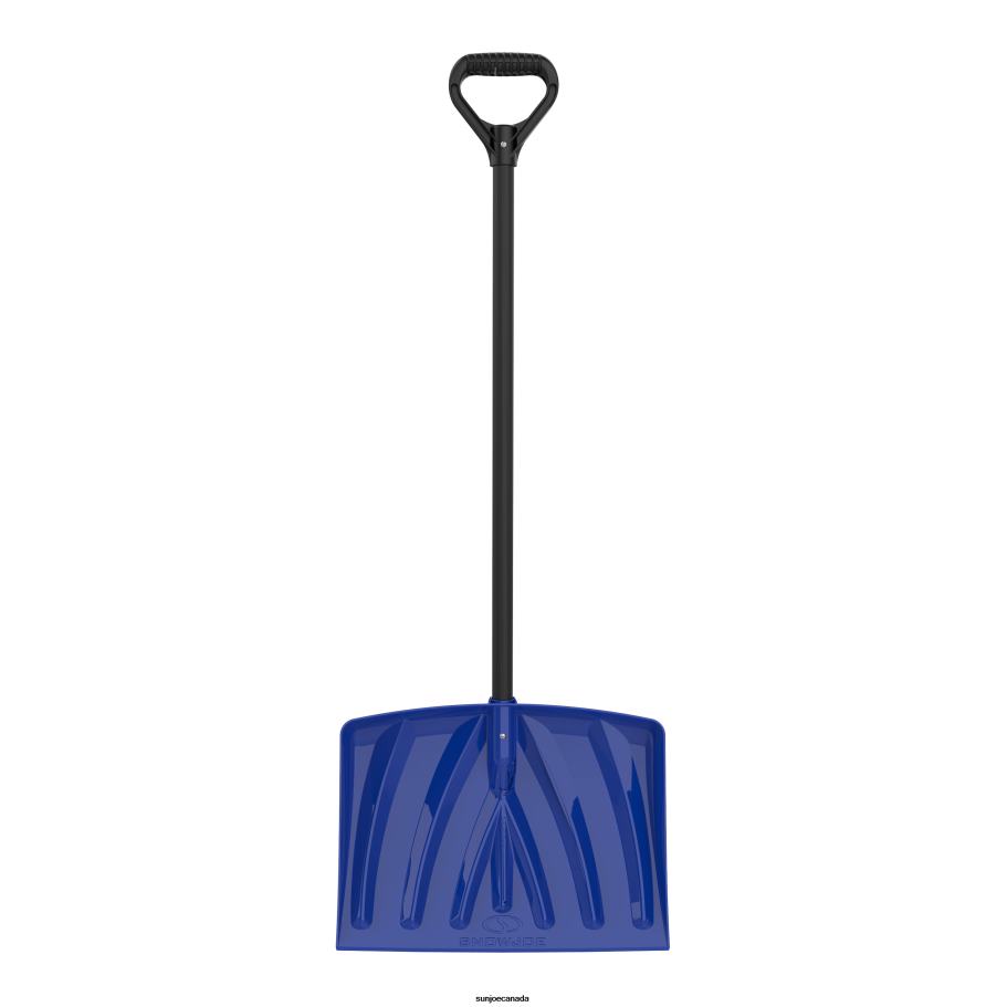 Tools | Sun Joe Snow Joe SNJ18PM 18-Inch Poly Blade Snow Shovel | w/ Steel Ribbed Shaft & D-Grip Handle | 48-In Handle | Retail Ready (Blue) X862F117