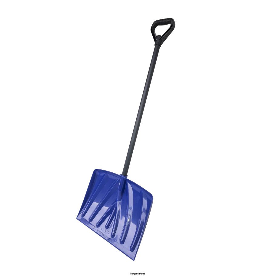 Tools | Sun Joe Snow Joe SNJ18PM 18-Inch Poly Blade Snow Shovel | w/ Steel Ribbed Shaft & D-Grip Handle | 48-In Handle | Retail Ready (Blue) X862F117