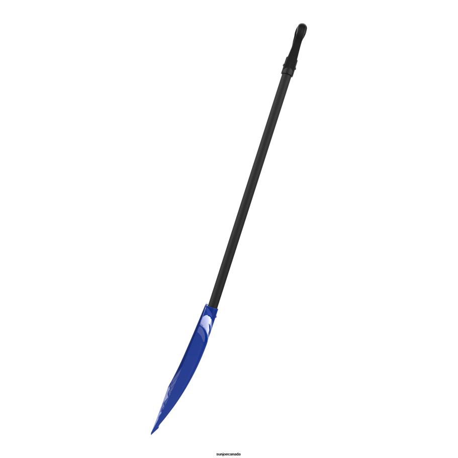 Tools | Sun Joe Snow Joe SNJ18PM 18-Inch Poly Blade Snow Shovel | w/ Steel Ribbed Shaft & D-Grip Handle | 48-In Handle | Retail Ready (Blue) X862F117
